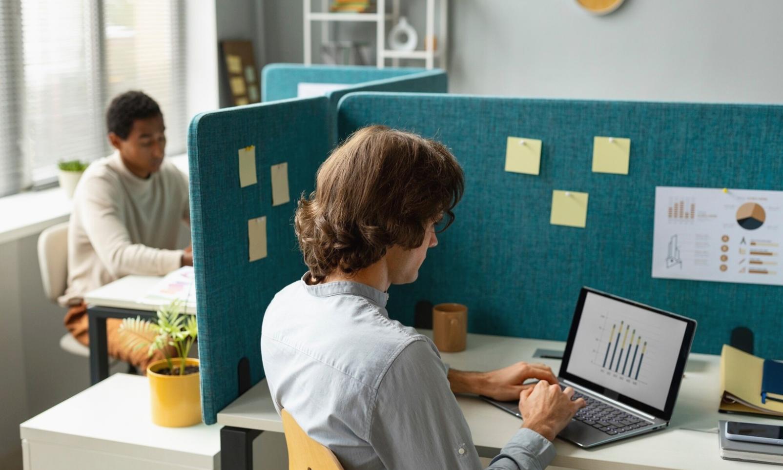 Professional marketing workspace setup demonstration