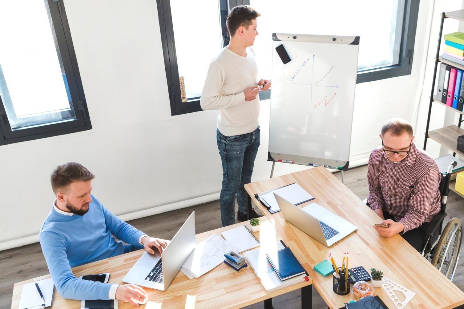 Successful business growth results and analytics